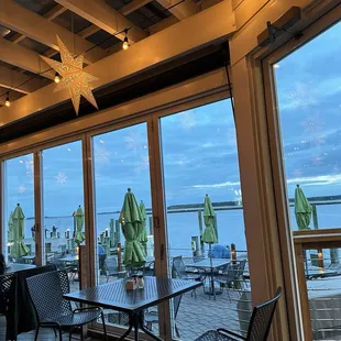 This was our view this evening from our table on the side