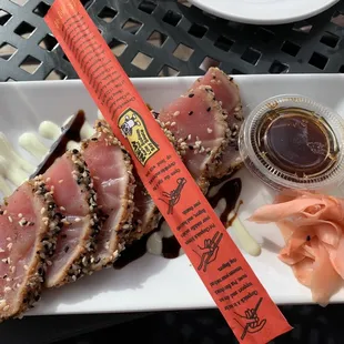 My tuna  sashimi starter