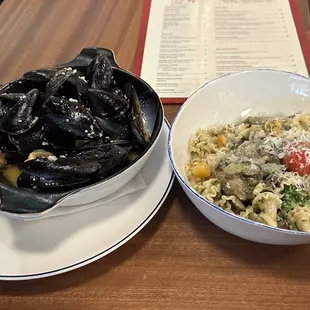 Steamed Mussels, Mushroom Campanelle