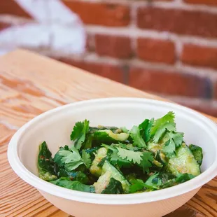 Smashed Jerk Cucumber Salad