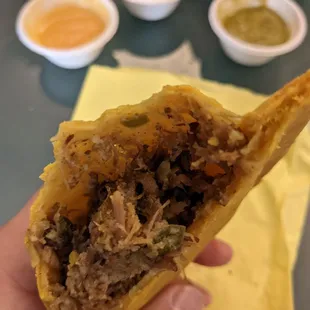 Oxtail and peppers patty