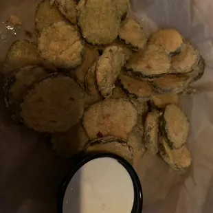 Fried pickle goodness
