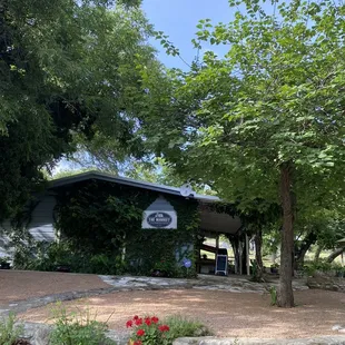 the front of the restaurant