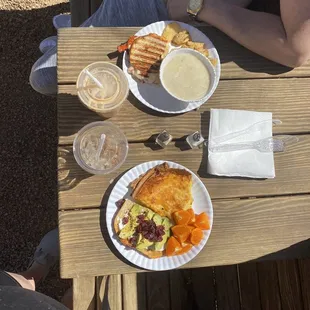Bridget's Basket - avocado toast, quash and panini