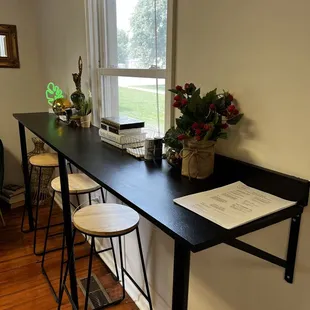 Counter top seating area