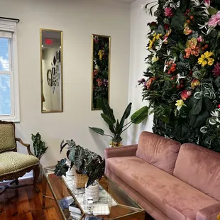 Cool floral backdrop, great for capturing memories together