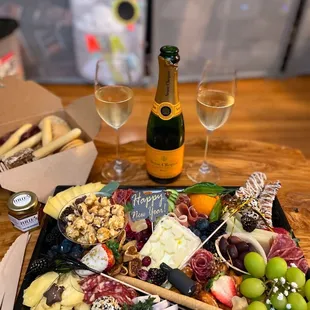 New Years board for just my husband and I, 8 days after having my second son.