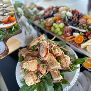 Charcuterie spread with sandwich's