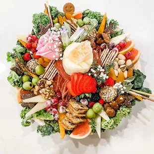 10x14 Charcuterie Board, featuring my fav cheese in the middle!