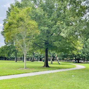 Basketball court in far back