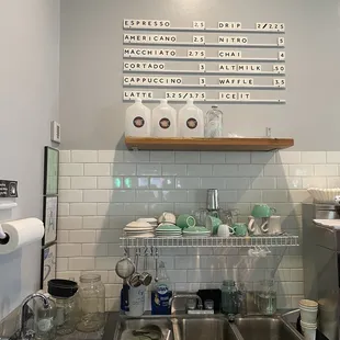 a stainless steel kitchen sink