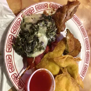 a plate of food on a table