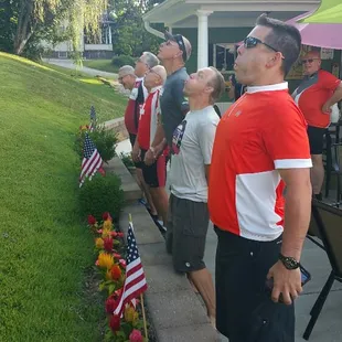 The Bill Weller cycling group of friends held their inaugural "cherry pit spitting contest" at Bright Morning B&amp;B.  Great job gents!!!