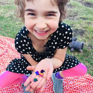 Finding gemstones on the playground is a highlight of outdoor time.