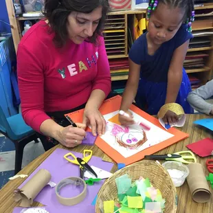 Capturing student thoughts and words is a priority with their art projects.