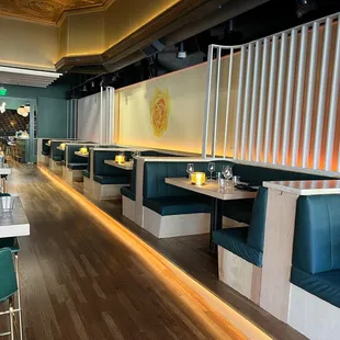 interior, sushi and sashimi