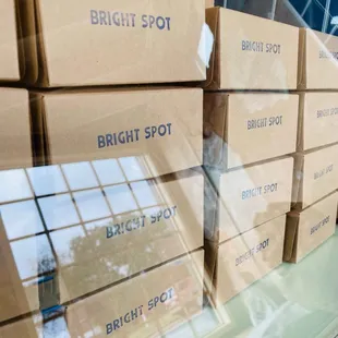 bright spot boxes on display