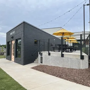 Storefront and patio seating