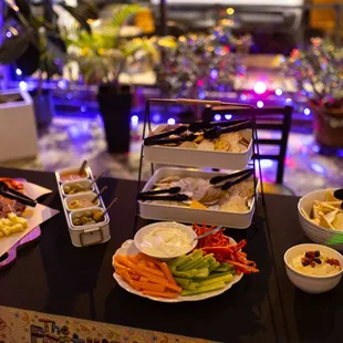 a variety of food on a table