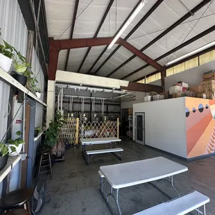 the inside of the building