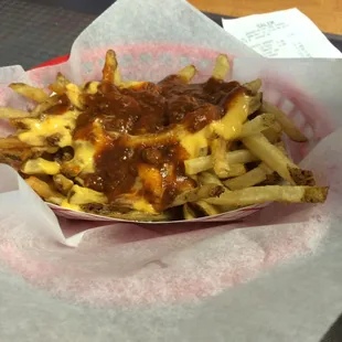 a basket of french fries