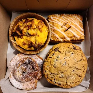 a variety of baked goods