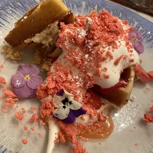 Stawberry shortcake Belgium waffle