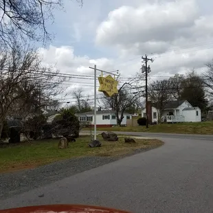 outside