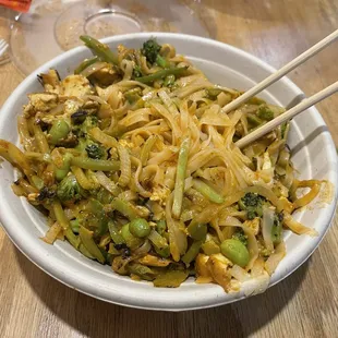 Tofu with noodles