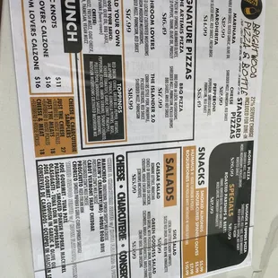 Food menu
