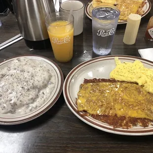 Biscuits and gravy ( I am very picky about biscuits and gravy- living in the south) this was right up,  deliciousness!!