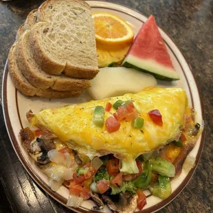 Vegetable omelette.