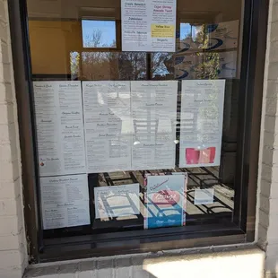 menus in a window