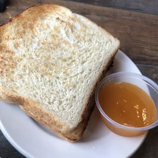 Sourdough toast side of apricot jam