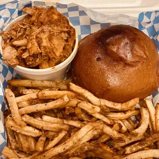 Pulled Chicken Sandwich &amp; Fries