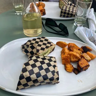 $17...chicken sandwich with sweet potatoes.