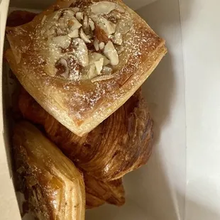 classic croissant and almond pastry
