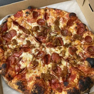 Sausage and Pepperoni Pizza