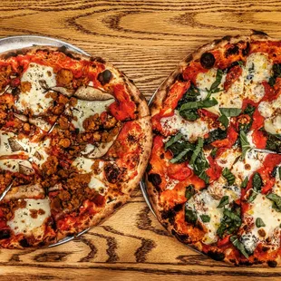 The "leopard spots" are indicative of quality pizza crust and baking