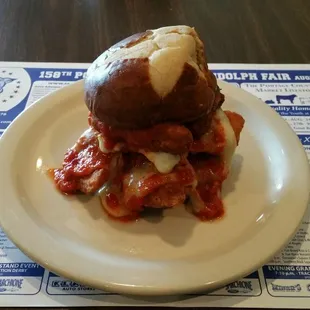 Chicken parm cheese stick stack!