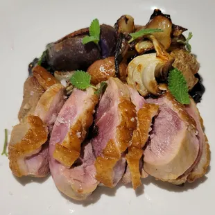 Duck Breast, $38 - 3 Stars, served undercooked, which they agreed