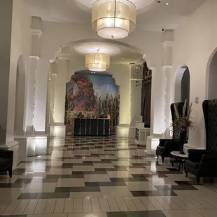 Lobby of hotel