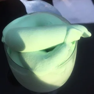 This is the amazing ice cream Grasshopper that one of the bartenders makes!