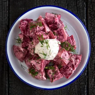 ROASTED BEETS WITH GOAT CHEESE TZATZIKI