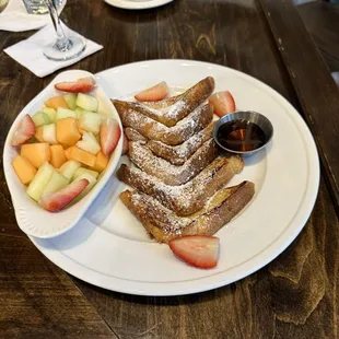 Brunch special French toast with fruit.