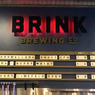 a sign for the brewery