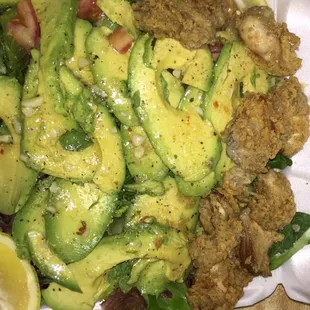 a plate of food on a table