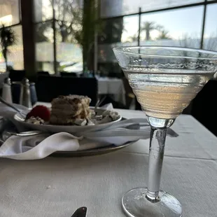 Tiramisu and grey goose martini