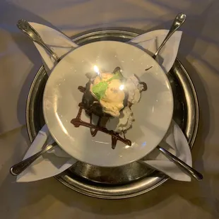 a dessert on a plate