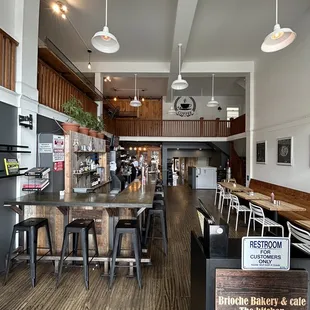interior of brioche bakery and cafe